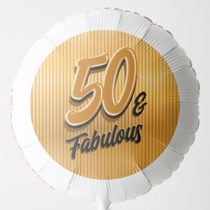 50 & Fabulous Gold Party Balloon