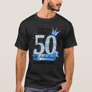 50 & Fabulous I Blue White Party Group Candid Phot T-Shirt