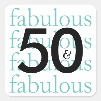 50 & Fabulous Milestone Birthday Stickers