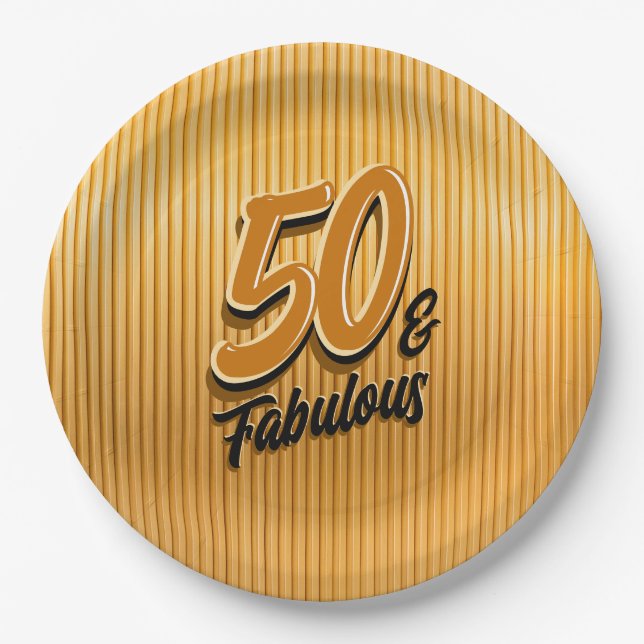 50 & Fabulous Paper Plates (Front)