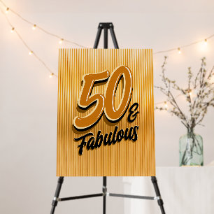 50 & Fabulous Party Welcome Sign