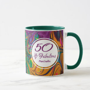 50 & Fabulous Personalized 50th Birthday Mug