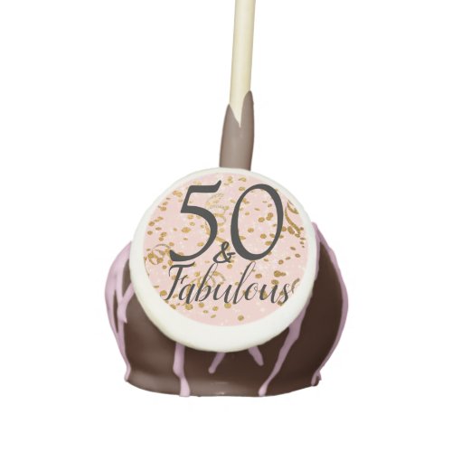 50  Fabulous Pink Gold Confetti Birthday Party Cake Pops