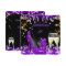 50 Fabulous Purple Glitter High Heel 50th Birthday