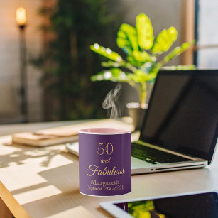50 fabulous purple name mug