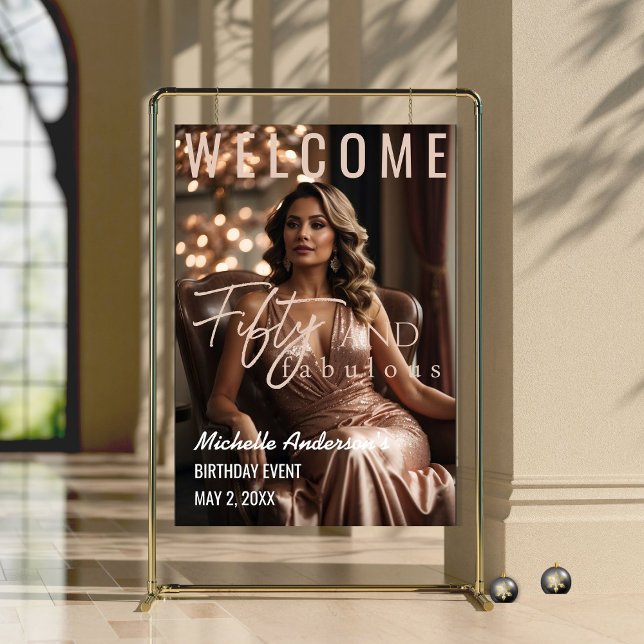 50 Fabulous Rose Gold Photo Magazine Welcome Sign (Creator Uploaded)