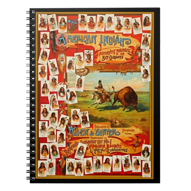 50 Famous Native American Indian Tribal Chiefs Notebook (Front)
