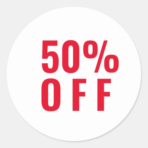 50 Fifty Percent OFF Discount Sale Sticker