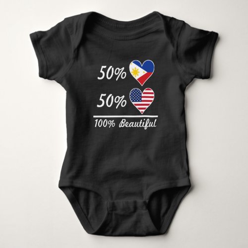 50 Filipino 50 American 100 Beautiful Baby Bodysuit