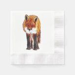 50 fox paper napkins, woodland dining linen napkins