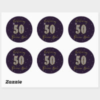 50 Glorious Years - Celebration Stickers | Zazzle