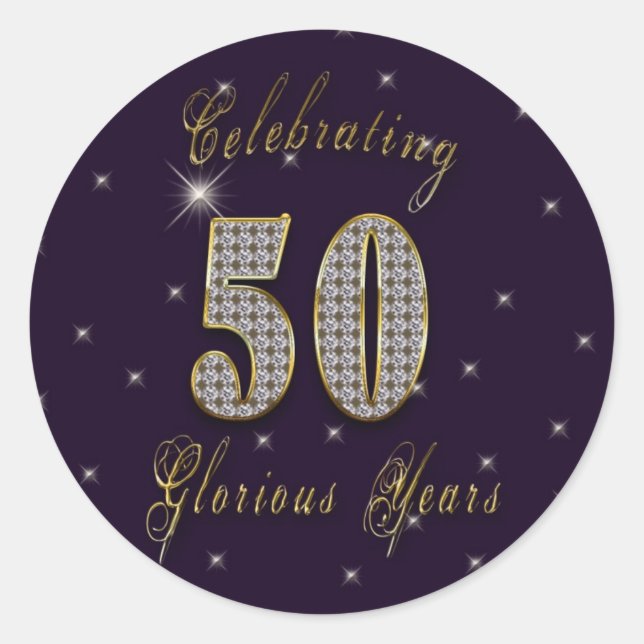 50 Glorious Years - Celebration Stickers (Front)