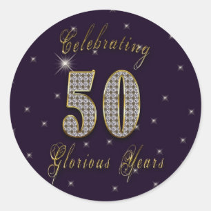 50 Glorious Years - Celebration Stickers