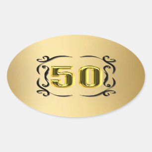 50 Gold Seals And Stickers