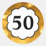 50 - Golden Numbers Sticker