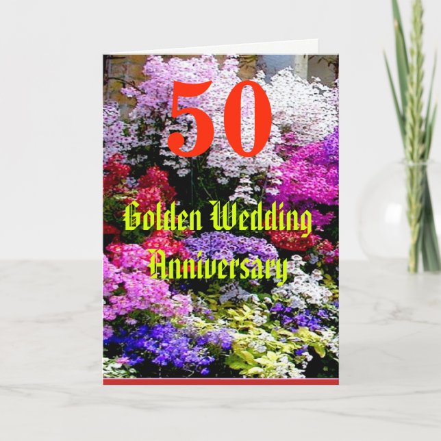 50 Golden Wedding Anniversary with a song Card (Front)