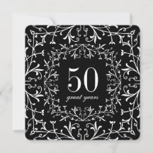 50 Great Years Black Tie Birthday or Anniversary