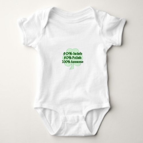 50 Irish 50 Polish 100 Awesome Baby Bodysuit