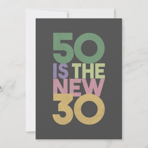 50 is the New 30 _ 50th Birthday Gift Essential Ca Invitation