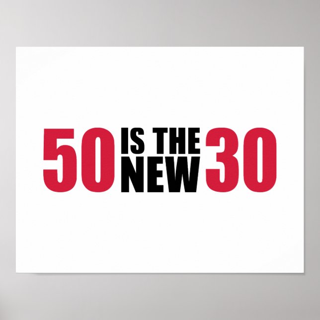 50 is the new 30 birthday poster (Front)
