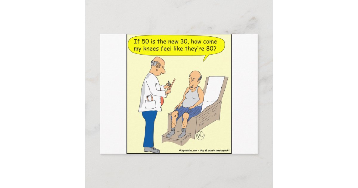 50 Is The New 30 Cartoon Postcard | Zazzle