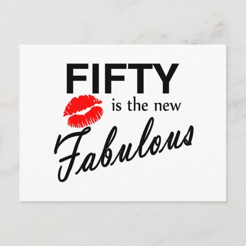 50 Is The New Fabulous Postcard