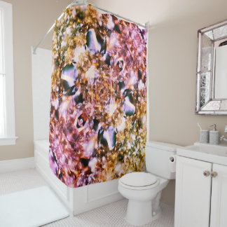 50 Layers of Tropical "Bling" Colored Diamonds Shower Curtain