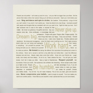 50 Life Lessons for My Daughter Poster