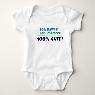 50% Mommy 50% Daddy 100% Cute! Baby Bodysuit