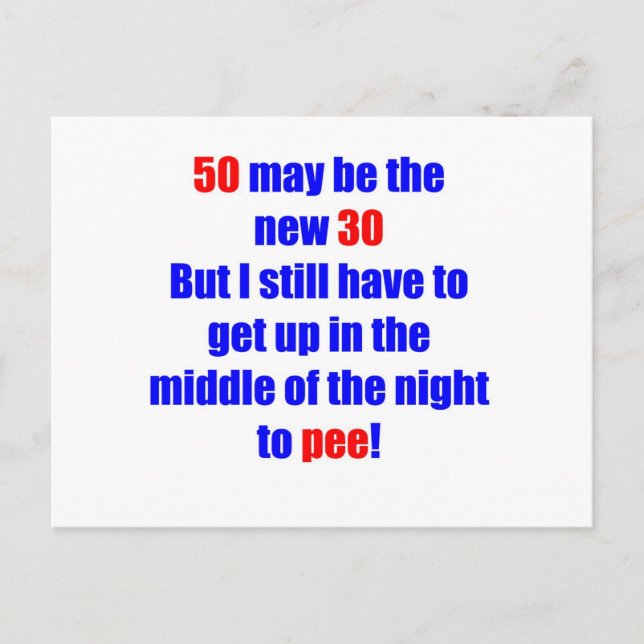 50 new 30 postcard (Front)