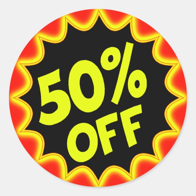 50% OFF CLASSIC ROUND STICKER (Front)