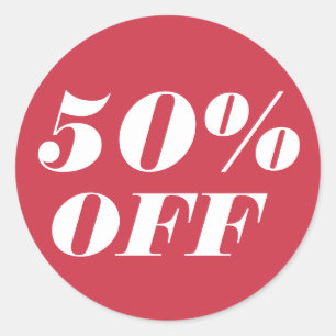 50% OFF Customize Text Classic Round Sticker