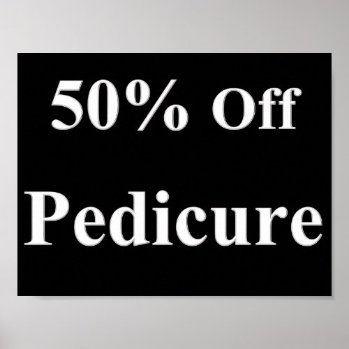 50 Off Pedicure Poster Matte