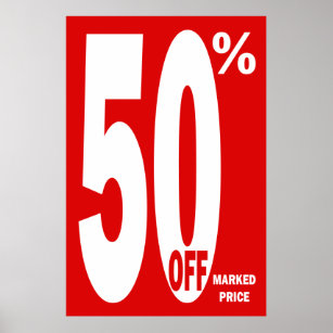 50% OFF Retail Sale Poster