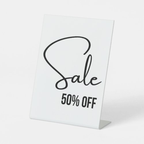 50 Off Retail Sale Sign Modern Sophisticated  Pedestal Sign