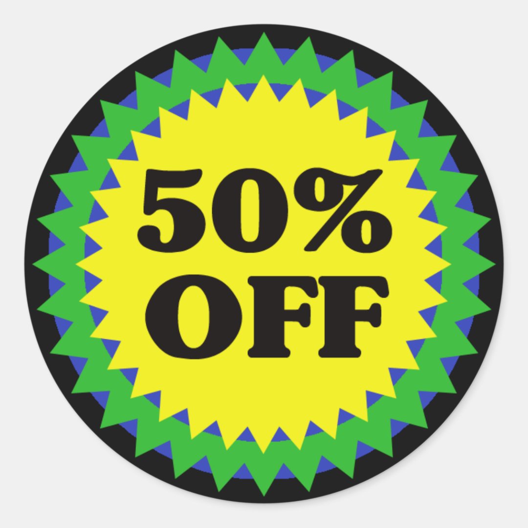 50% OFF RETAIL SALE Sticker | Zazzle