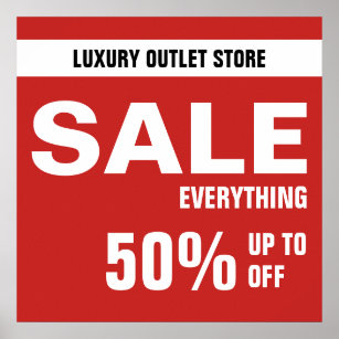 50% OFF SALE Sign - retail sales