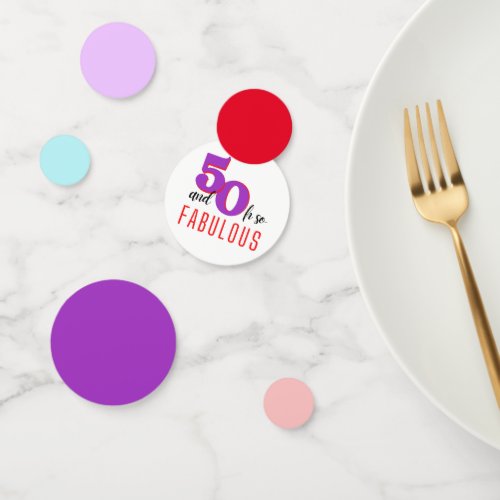 50  Oh So Fabulous Purple Accent Table Confetti