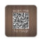 50 Pack QR RSVP Brown Faux Wood Wedding Enclosure