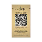 50 Pack QR RSVP Wedding Faux Gold Enclosure