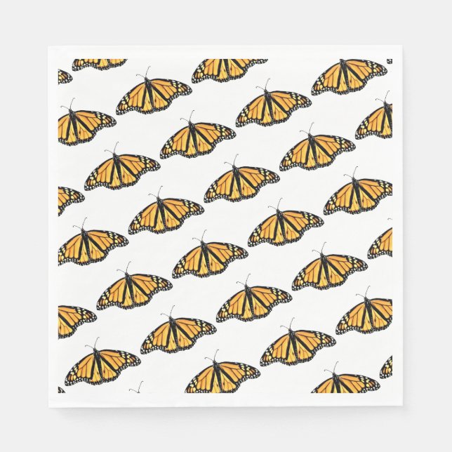 50 Paper Napkins Monarch Butterflies (Front)