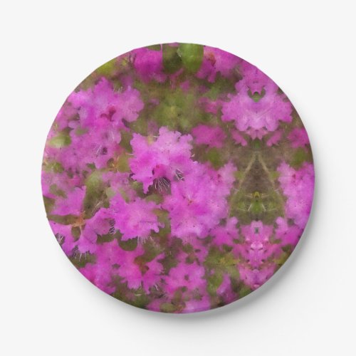 50 Paper Plates Purple Rhododendrons