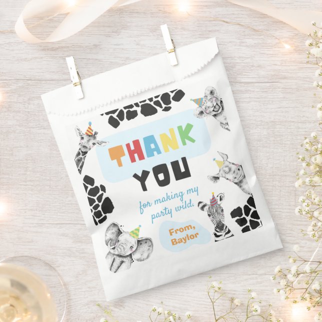 50 Party Animals Treat Bags | Party Animals Favors (Clipped)