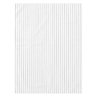 50 percent gray pinstripe on 1 inch white stripe tablecloth
