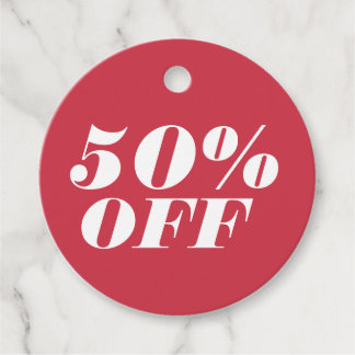 50 Percent Off price Retail Cutomize text Favor Tags