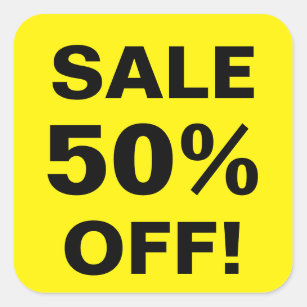 50% Off , Round Discount Labels