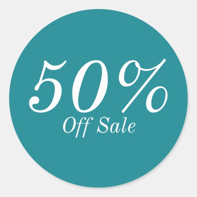 50 percent off sticker (Front)