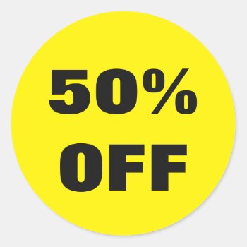 50 Percent Off Stickers For Store Sales Promotions by iprint at Zazzle