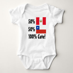50% Peruvian 50% Chilean 100% Cute Baby Bodysuit