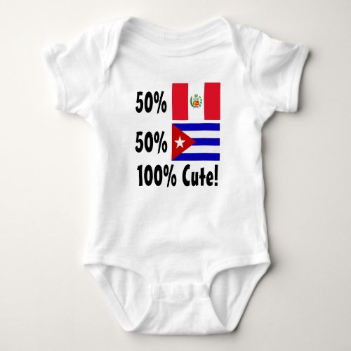 50 Peruvian 50 Cuban 100 Cute Baby Bodysuit